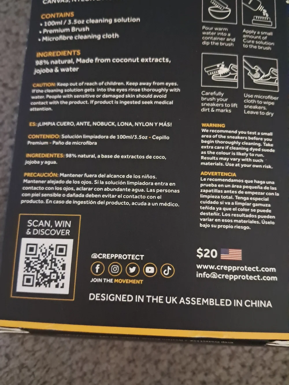 New Sneaker Cleaning Kit - Black and Yellow